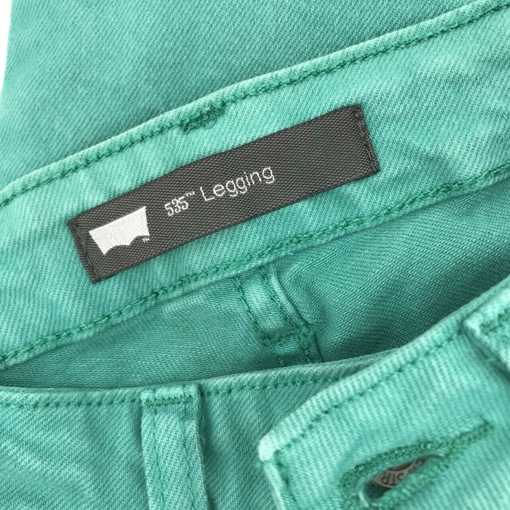Levis 535 Legging Skinny Jeans Size 1 Medium Green - Picture 4 of 6